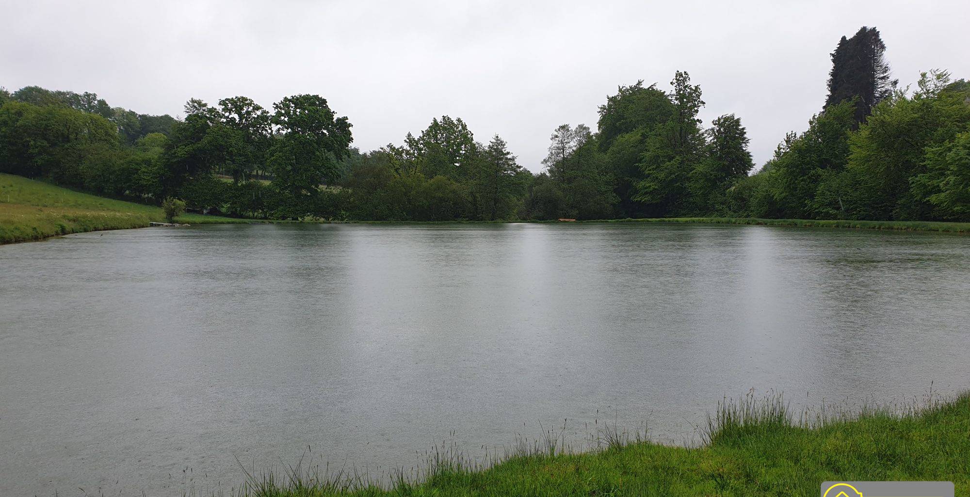 Building in Countryside with Two Lakes