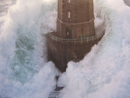 light house off the coast of brittany