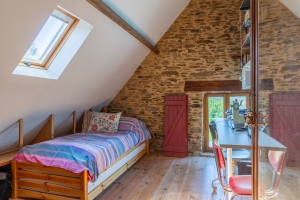 Stone Houses, Outbuildings, Pond in the Countryside