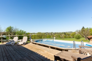 Stone Houses, Outbuildings, Pond in the Countryside