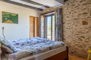 Stone Houses, Outbuildings, Pond in the Countryside