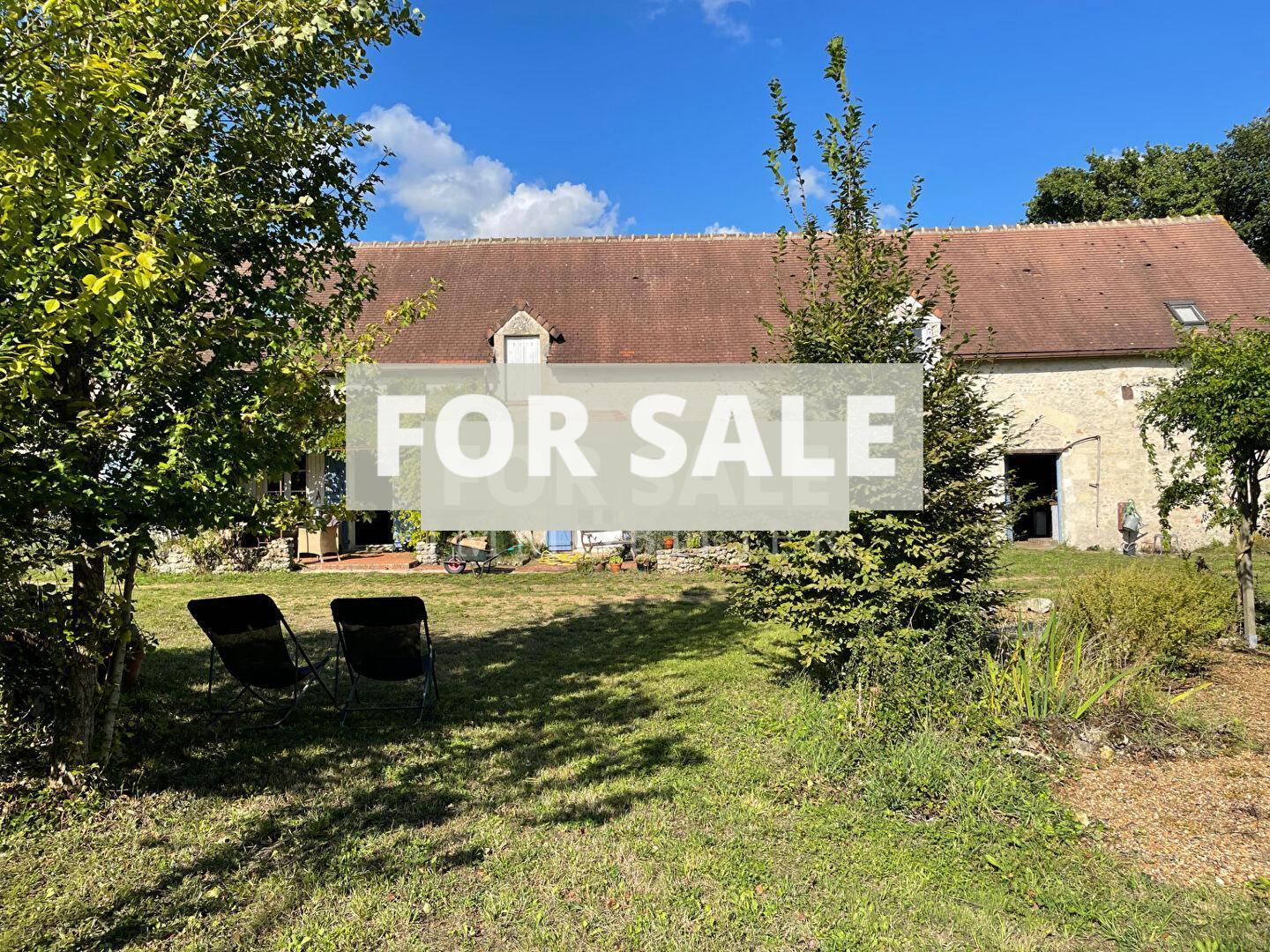 Detached Country Longere Style House with Pond