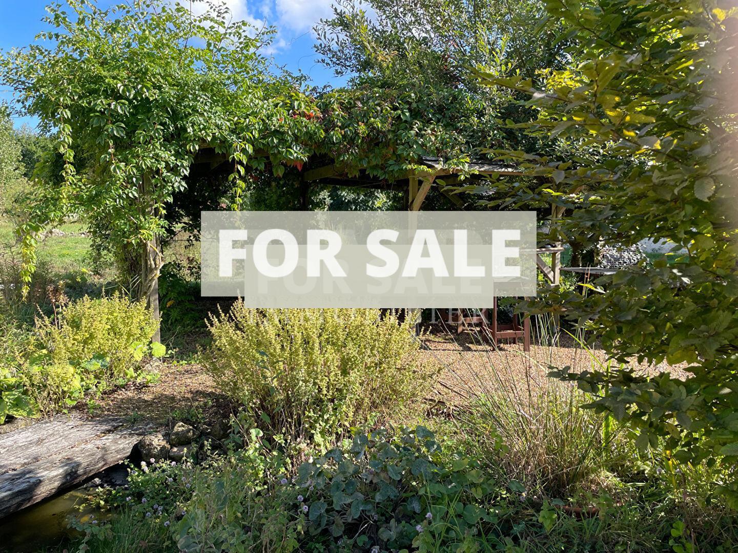 Detached Country Longere Style House with Pond