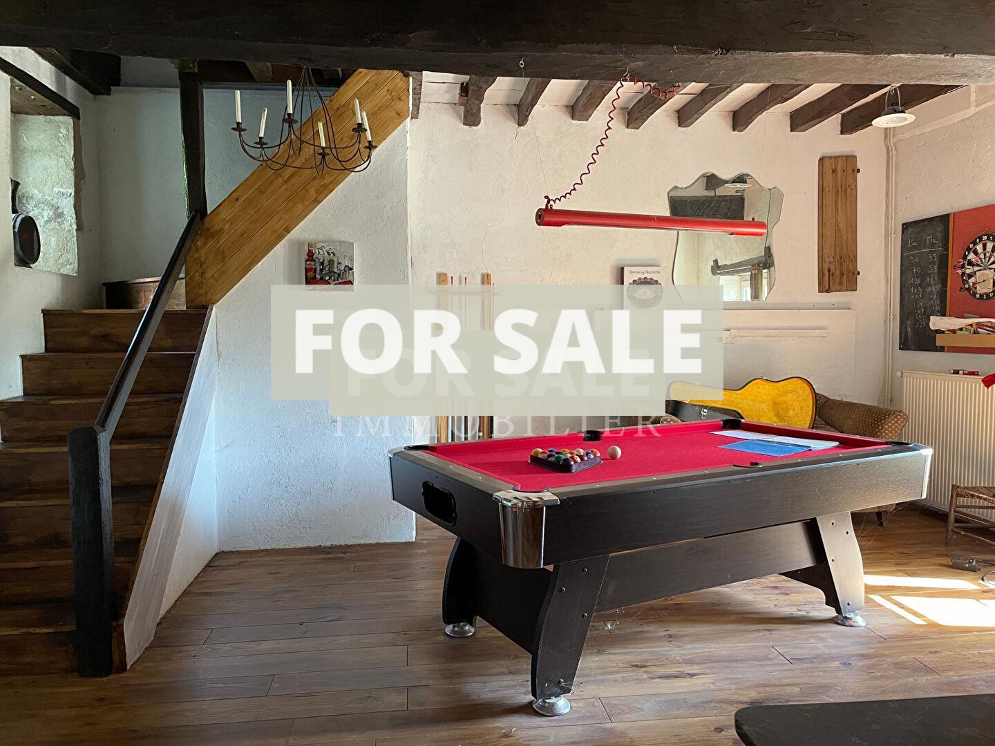 Detached Country Longere Style House with Pond