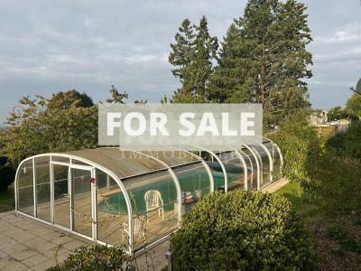 Detached Country House with Covered Pool and Pond