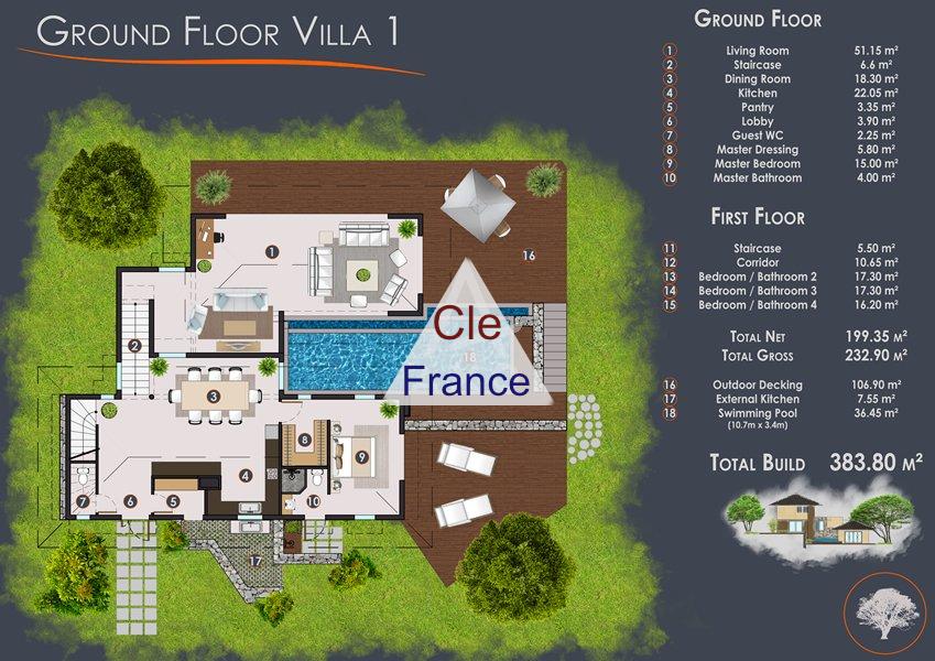  Villa T6 - Piscine- Jardin -tamarin - Riviere Noire 