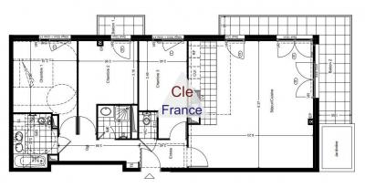 Asnieres - Centre F4 Avec 3 Chambres, Sejour, Terrasse Et 2 Emplacements De Parking
