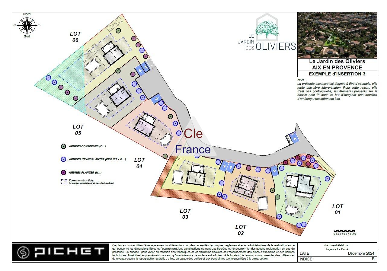 Aix En Provence - Quartier Pey Blanc - Terrain Constructible Viabilise - 541 M2 - 400 000a