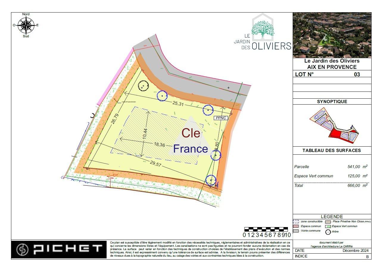 Aix En Provence - Quartier Pey Blanc - Terrain Constructible Viabilise - 541 M2 - 400 000a
