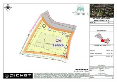 Aix En Provence - Quartier Pey Blanc - Terrain Constructible Viabilise - 541 M2 - 400 000a