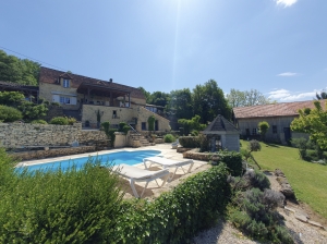 Main House and Two Guest Gites with Pool and Panoramic View