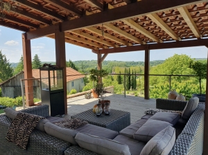 Main House and Two Guest Gites with Pool and Panoramic View