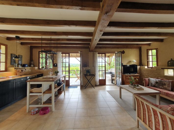 Main House and Two Guest Gites with Pool and Panoramic View