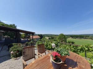 Main House and Two Guest Gites with Pool and Panoramic View